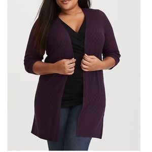 EUC TORRID POINTELLE KNIT CARDIGAN